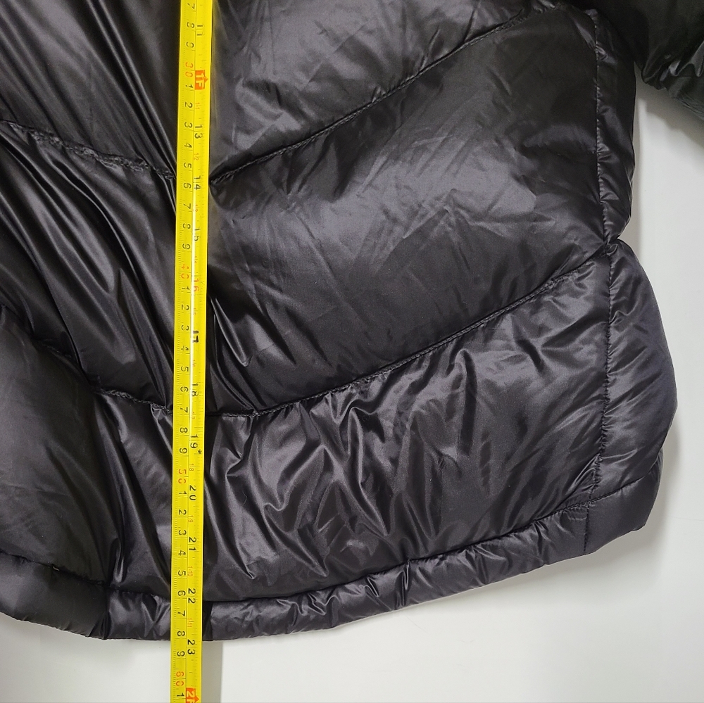 JULIETTE FABBRI Asymmetrical Down Puffer Jacket Black Sz 1 US Sz Small - Picture 15 of 16